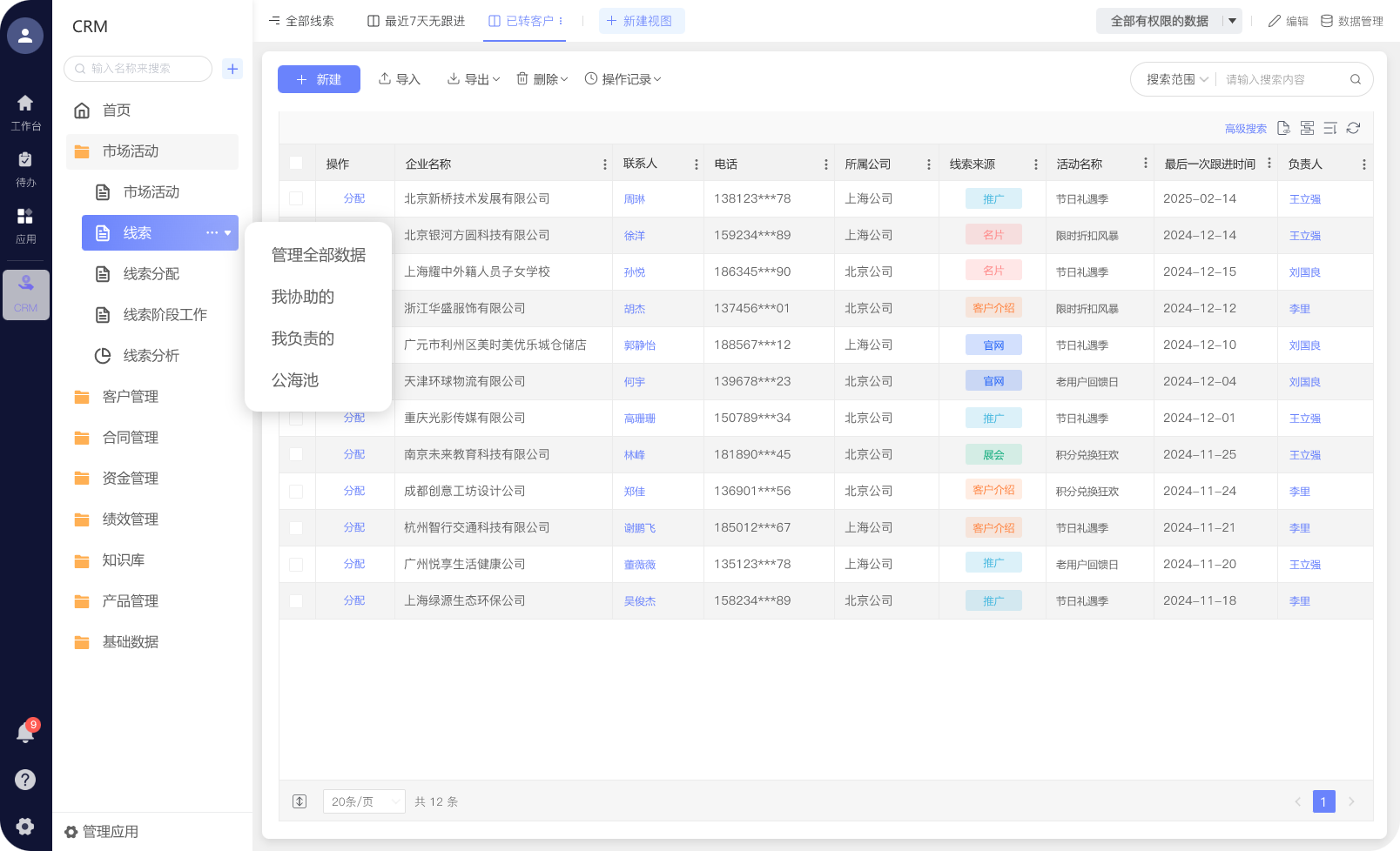 线索管理
