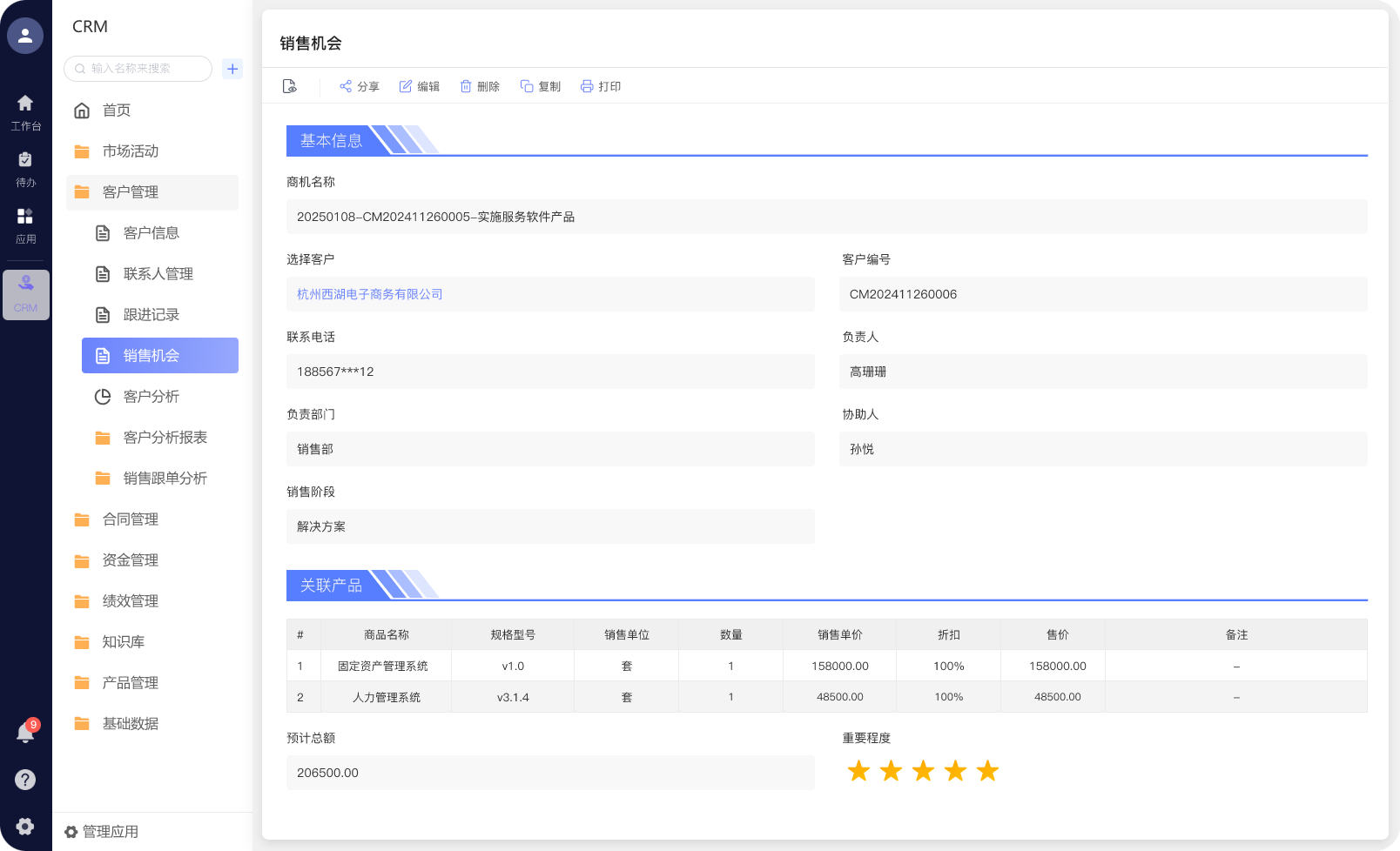 商机管理